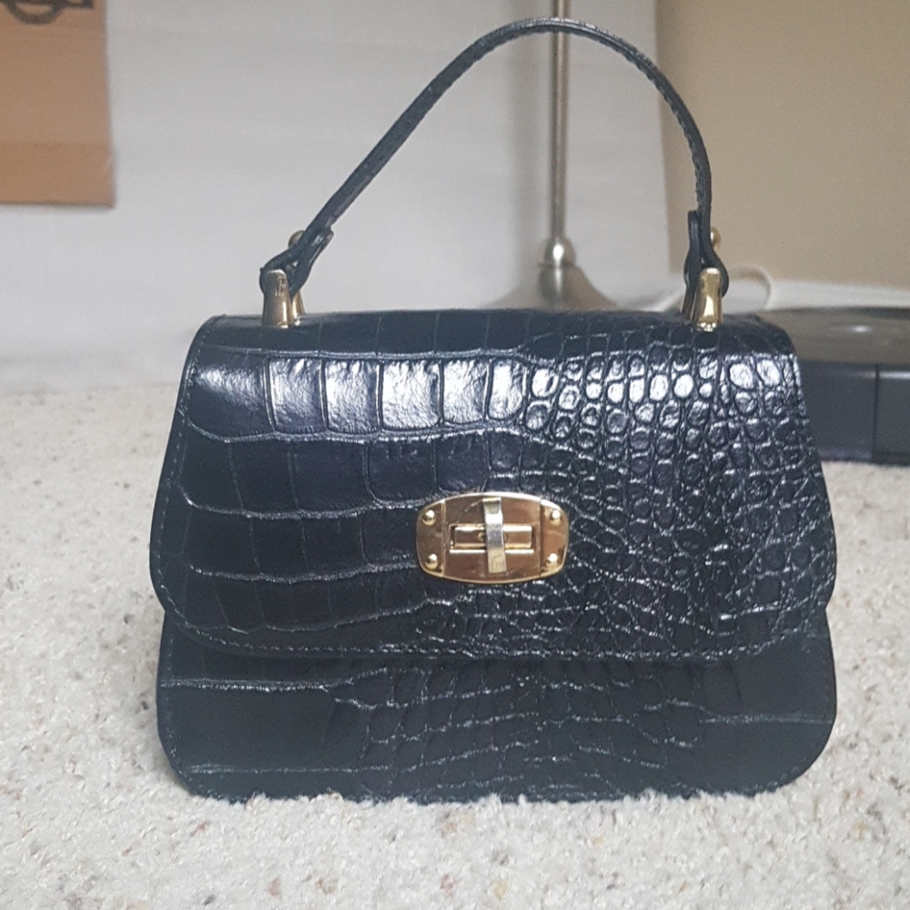 Black leather small purse